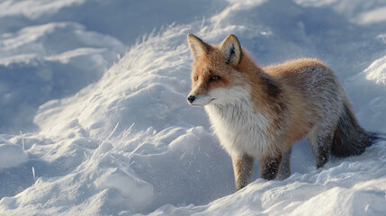 Obraz premium fox in snow