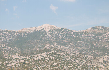 Idyllic summer mountain landscape with beautiful clouds in the background