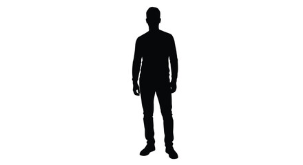 Full body silhouette of a standing man