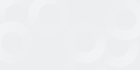 Abstract white glowing geometric lines on gray background. Modern shiny blue circle lines pattern. Futuristic technology concept. Suit for cover