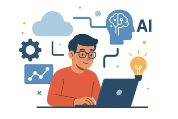 businessman with laptop