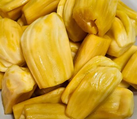 close-up of a fresh jackfruit
