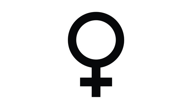 Female gender symbol representing woman and femininity
