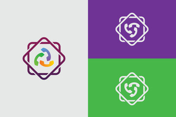 Modern group communication call logo