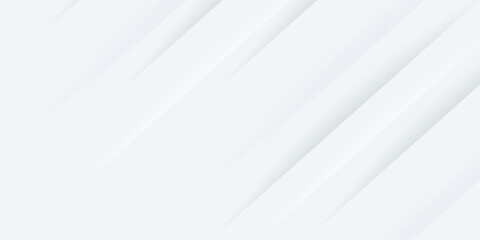 Obraz premium Abstract white and gray color, modern design stripes background with geometric round shape. Vector illustration.