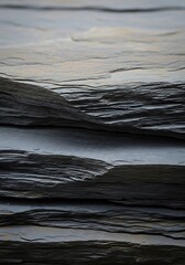 Dark slate surface texture layers, construction material close up view