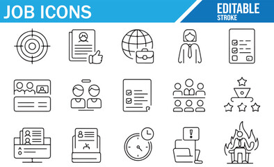 Job Profile and Success Icons for Corporate Designs