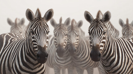 Naklejka premium herd of zebras animal kingdom