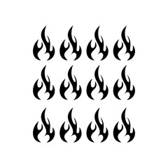 Black and White Fire Pattern Illustration - Fiery Graphic Design