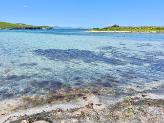 Akhlestysheva Bay on Russian Island in Vladivostok in summer