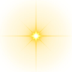 Golden Spark Light Lens Flare PNG – Transparent Glowing Effect Overlay