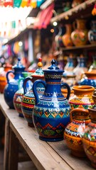 Fototapeta premium Colorful pottery display