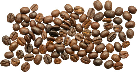 coffee beans isolated on white background