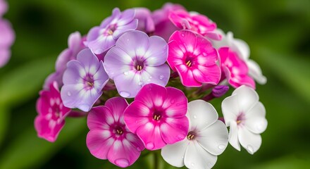Pink Phlox Cluster Flowers