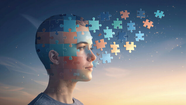 A thought-provoking collage illustrates the complexities of mental health