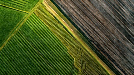 Aerial farmland patterns