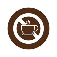 No coffee breaks icon isolated on transparent background
