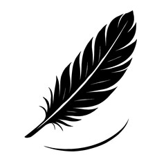 Fototapeta premium Retro Feather - Classic Black and White Softness and Lightness Symbol