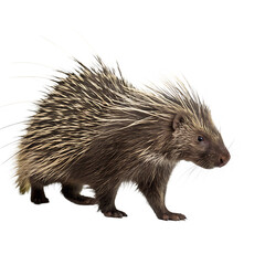Fototapeta premium Hedgehog isolated on a transparent background 