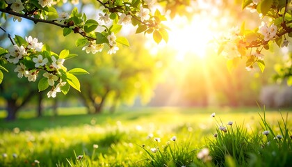 Obraz premium Spring blossoms bathed in sunlight (1)