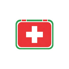 Obraz premium First aid kit with red cross isolated on transparent background