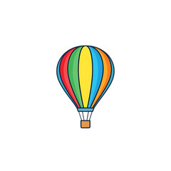 Naklejka premium Colorful hot air balloon icon isolated on transparent background