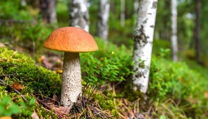 Forest mushroom, vibrant colors