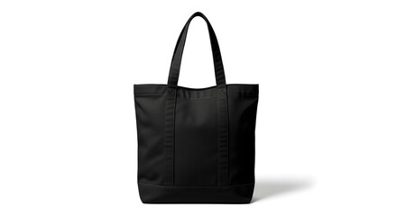 Naklejka premium A classic black tote bag with sturdy handles and a simple, elegant design, perfect for everyday use and shopping