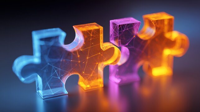 Abstrakte Metapher f&uuml;r Teamwork