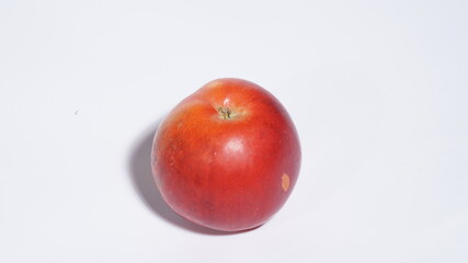red apple on a white background