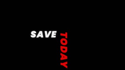 the word SAVE in bold white letters, followed by the word TODAY in bold red letters tilted diagonally. suitable for marketing, advertising, sales campaigns, and discount offers. - Powered by Adobe
