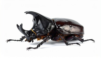 stag beetle isolated on white background