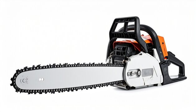 chainsaw isolated on white background