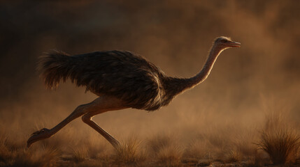 Obraz premium ostrich running