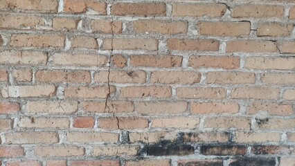 Classic Horizontal Red Brick Wall Pattern: Solid Backdrop for Construction and Design Presentations
