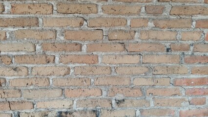 Classic Horizontal Red Brick Wall Pattern: Solid Backdrop for Construction and Design Presentations