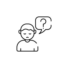 Confusion icon design with white background stock illustration