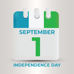 Uzbekistan Independence Day September 1 Poster with calendar icon