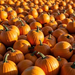 Orange Pumpkins Autumn Harvest Background