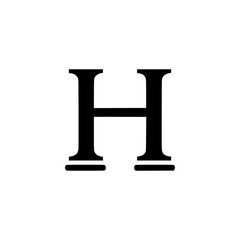 letter H law firm justice company logo vector illustration template design