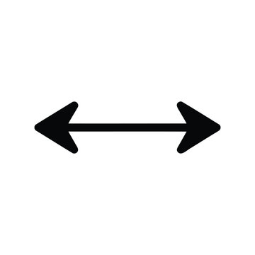 Bidirectional arrow indicating movement in both directions on a white background