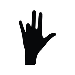 Fototapeta premium Black hand gesture performing the Star Trek Vulcan Salute on white backdrop