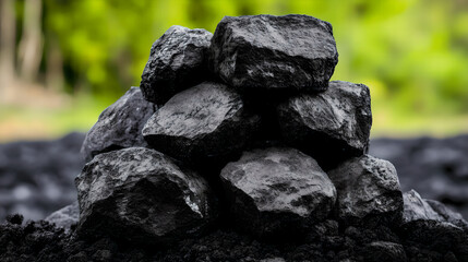 Raw molybdenum ore crystals on black shale with metallic reflections,showcasing strategic mineral...