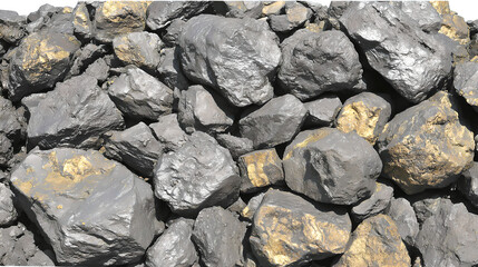 Raw molybdenum ore crystals on black shale with metallic reflections,showcasing strategic mineral resources and clean energy materials for industrial use.