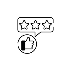 Final Review icon design with white background stock illustration