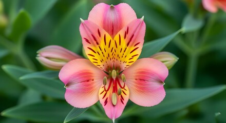 Fototapeta premium Pink Alstroemeria Lily Flowers