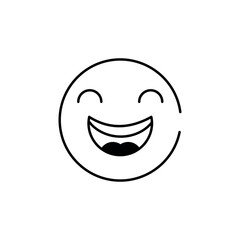 Happy icon design with white background stock illustration