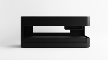 Modern Minimalist Black Coffee Table with Unique Design Features