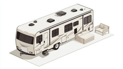 Modern RV with Outdoor Space and Comfortable Interior Design