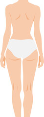 女性のお尻のイラスト(腰)
